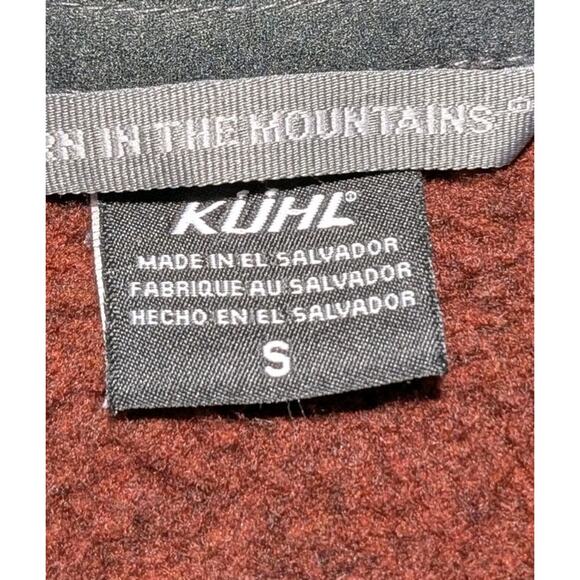 Kuhl Europa 1/4 Zip Sweater Men’s Small Rust Red Fleece Pullover F16 Style... - Picture 4 of 12